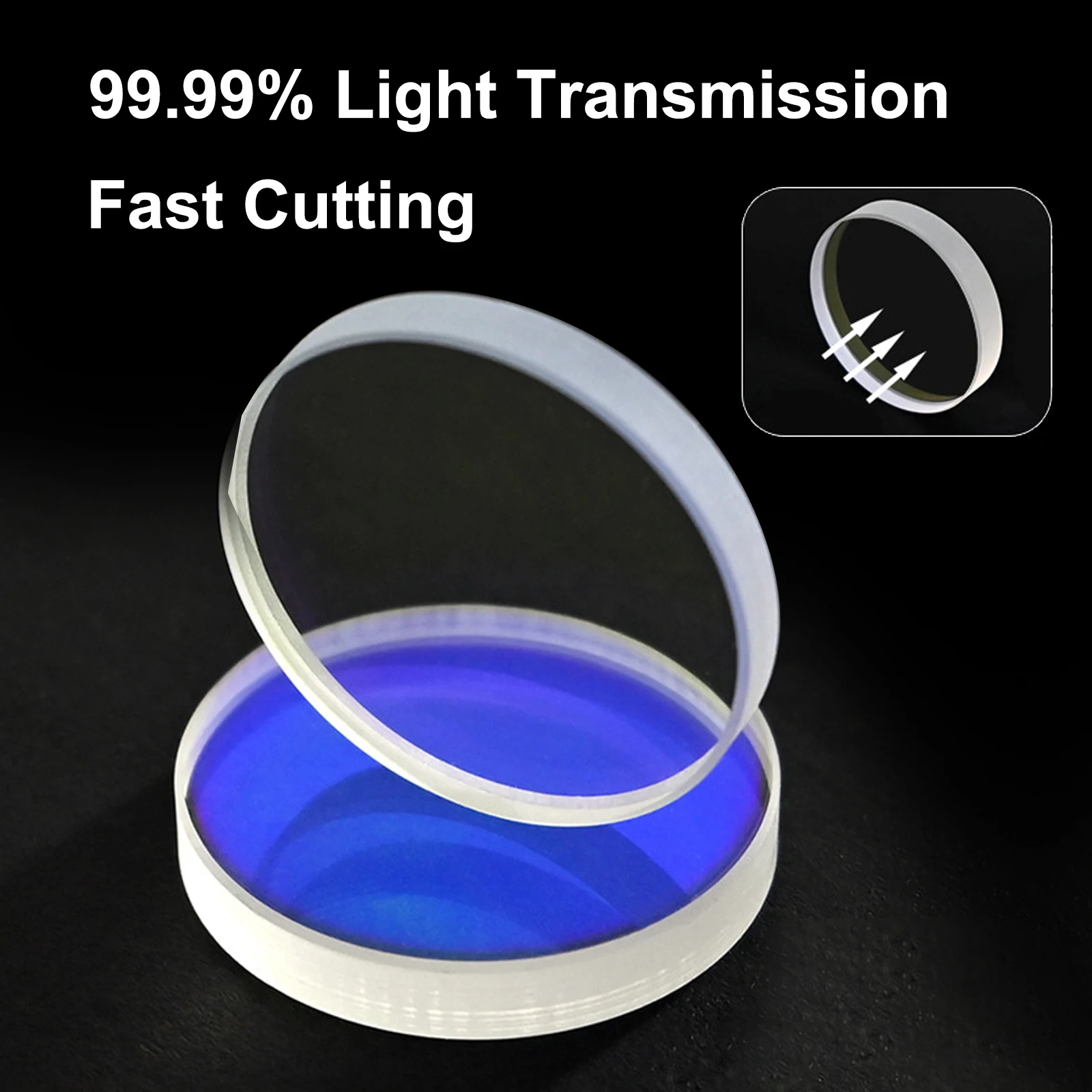 Lentille de protection laser pour tête de découpe, fenêtre de protection pour machine de soudage, nettoyage et découpe laser D20*3 D18*2 D48*3