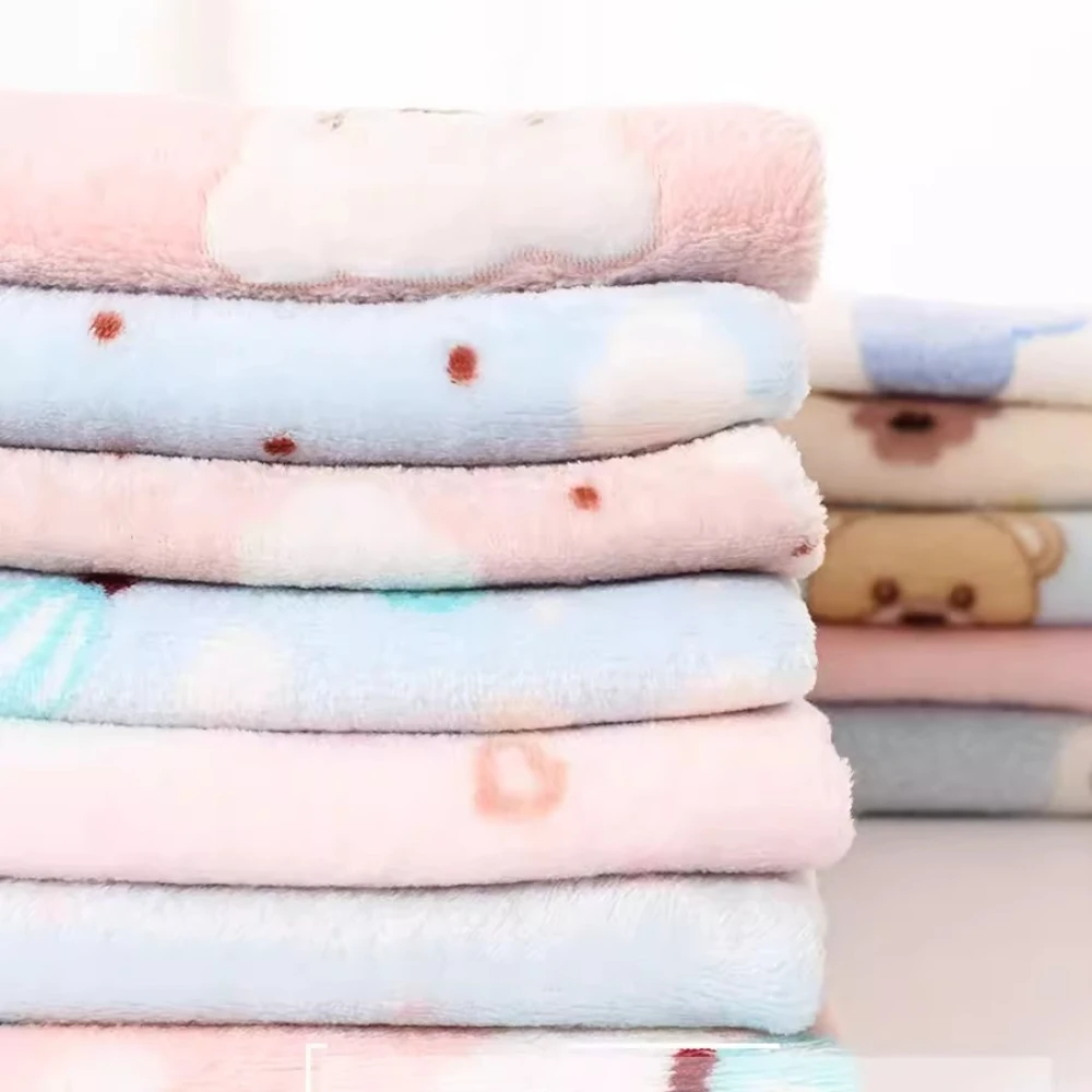 

Thicken Printed Soft Plush Flannel Fabric for Autumn Winter Pajamas Blanket Clothing Cloth Diy By The Meter Sewing Material