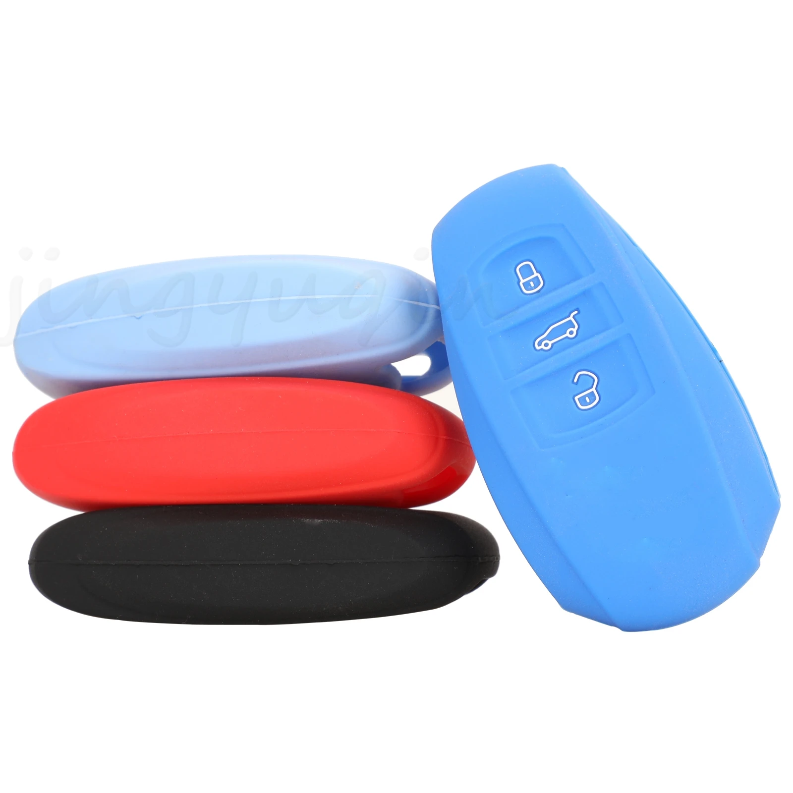 jingyuqin New Remote 3 Buttons Silicone Car Key Cover Case for Volkswagen VW Touareg Holder