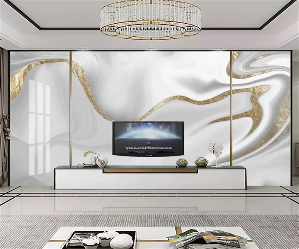 Customize modern wallpaper new abstract golden marble landscape bedroom living room background wall papers home decor