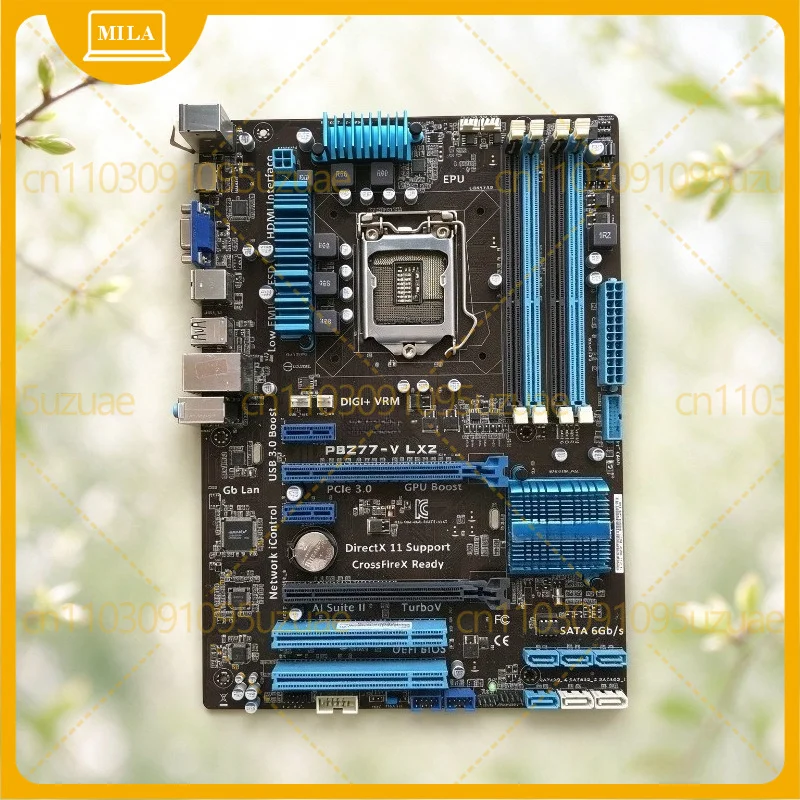 Used Desktop Motherboard P8Z77-V LX2 Z77 LGA1155 Socket With SATA3 USB3.0 for i7-2600 2nd 3rd Gen Core CPU Mainboard Replacement
