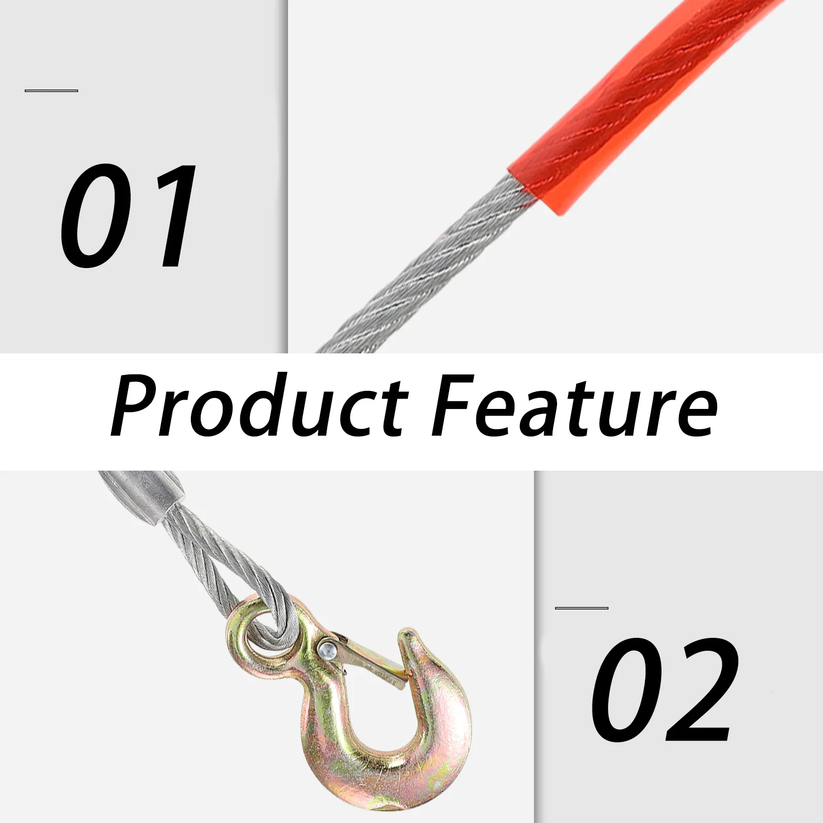 

1Pcs Car Tow Rope Sturdy Towing Accessory Corrosion Resistant Pulling Rope Smooth Edges No Burrs for Safe Use Towing Accessory