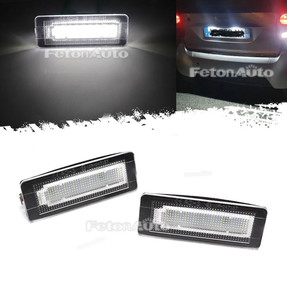 2pcs error free 18 SMD LED license plate lamp for Mercedes Benz Smart Cabriolet w450 W451 W453 for Mercedes Benz coupe W450 W451