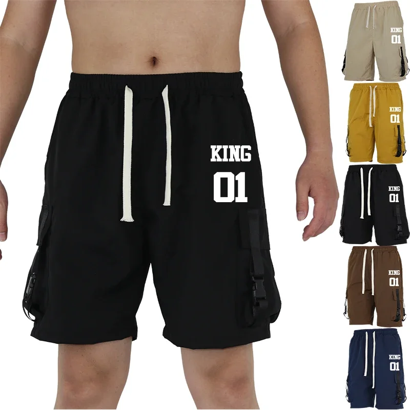 

Men's Mountain Trail Printed Cargo Shorts Great Outdoors Multi-Pocket Design Breathable Material Summer Fashion Utility Pants