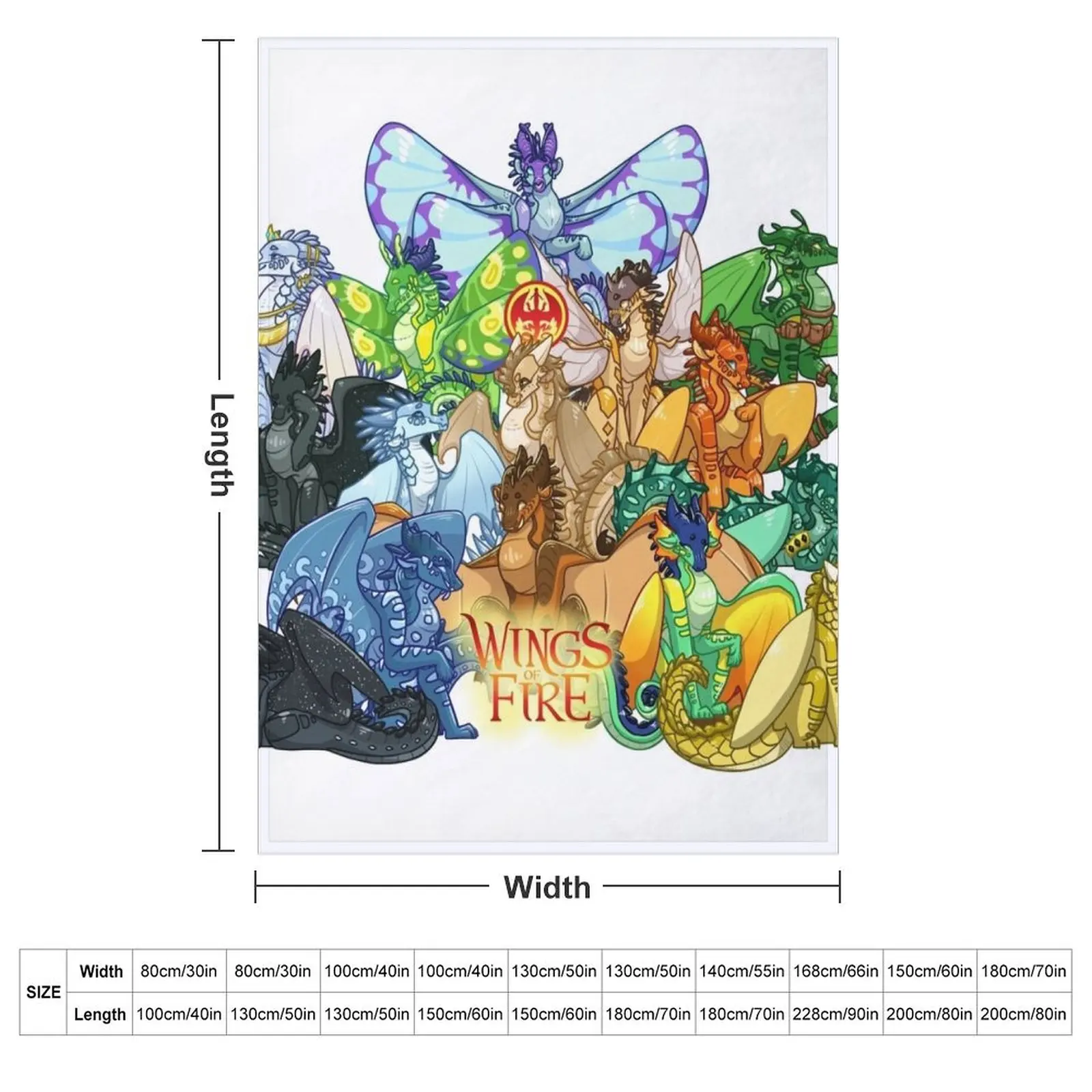 Wings of Fire Throw Blanket