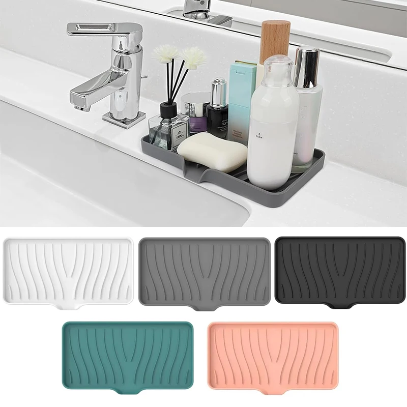 Jabonera de silicona para baño, soporte de esponja para fregadero para cocina, bandeja de esponja para jabón de ducha, jabonera de goma con drenaje