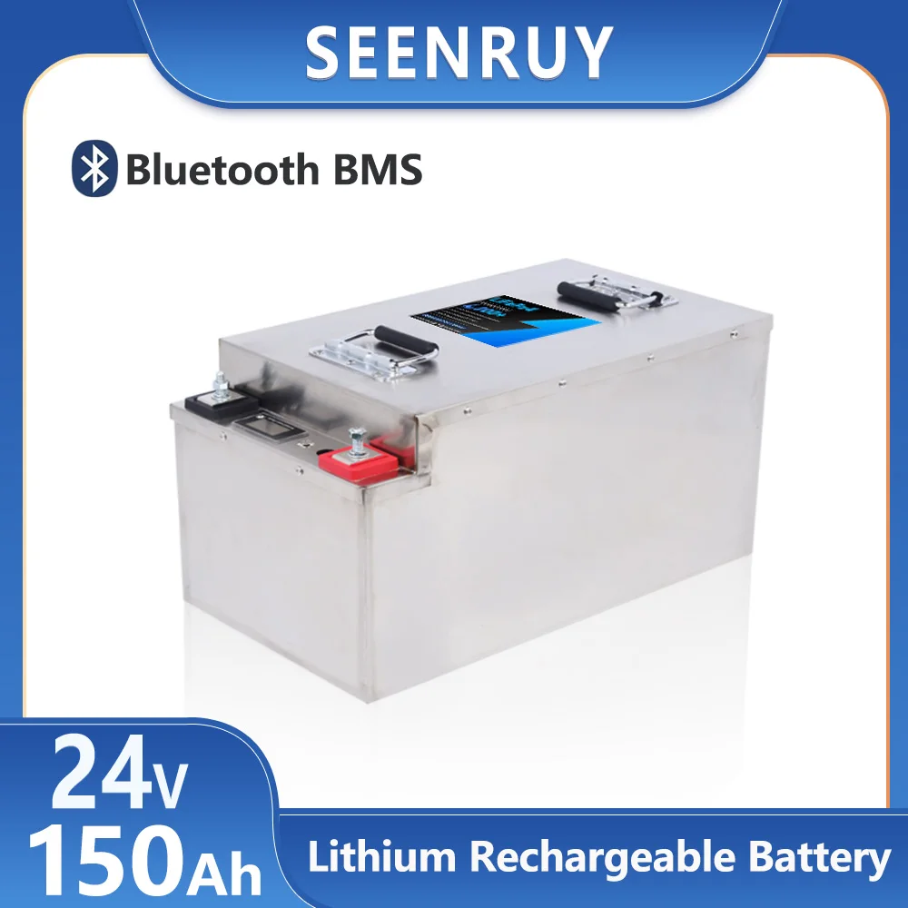 

24V 150AH Lifepo4 Lithium Iron Phosphate Battery Built in BMS 100A 150A 200A Perfect For AGV Motorhome RV Solar Energy Storage