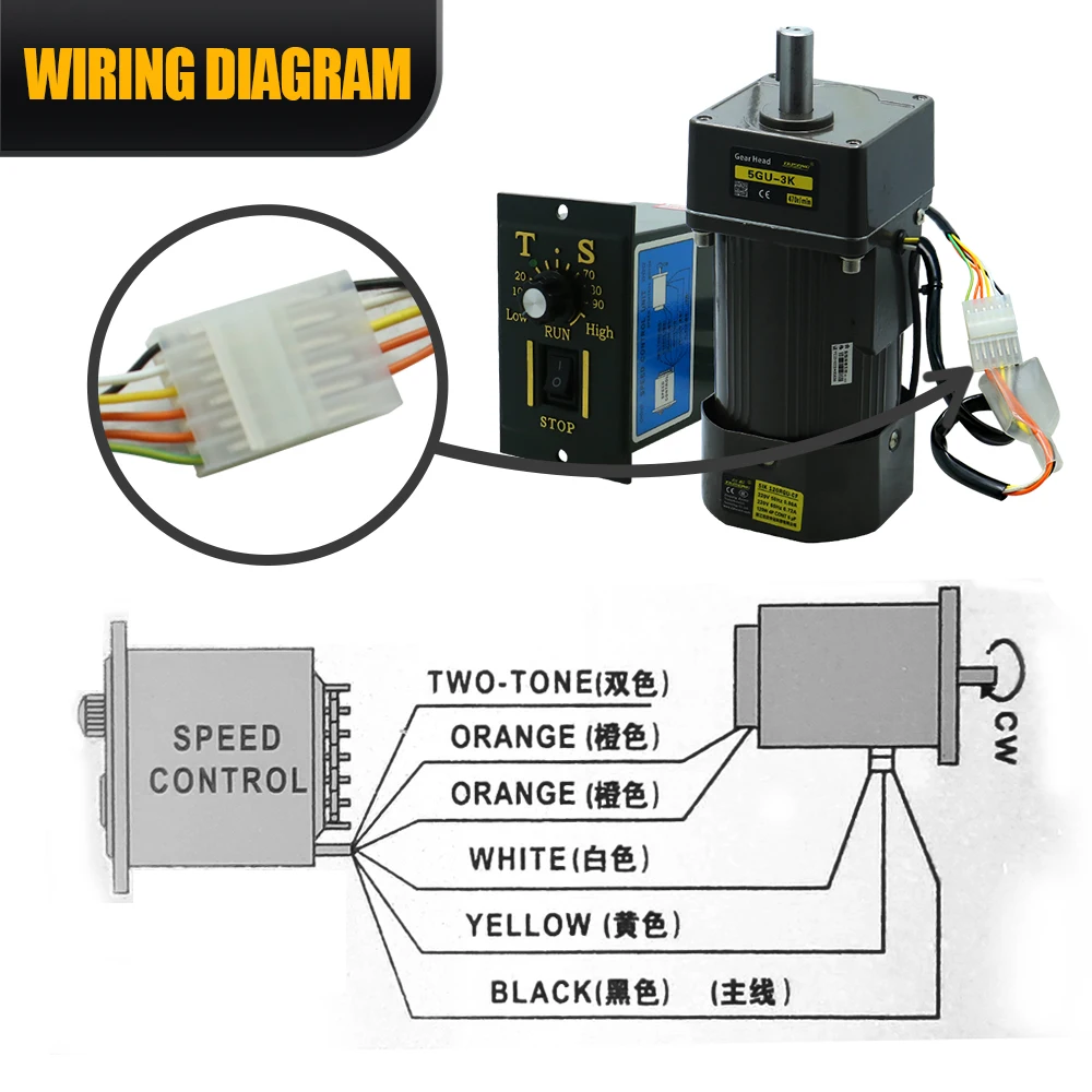 HLTNC 120W Micro AC Gear Induction Motor 110V 220V 50Hz 60Hz Single Phase Speed Grovernor Engine With 5RPM to 1350RPM Controller