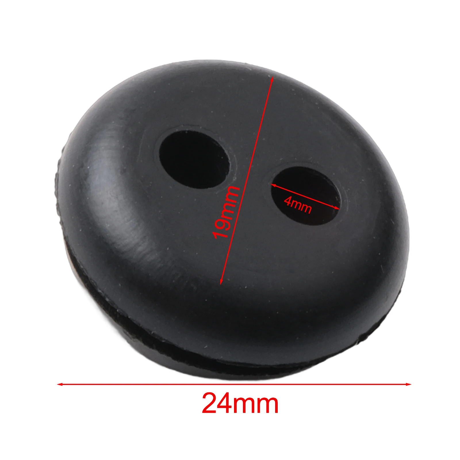 5/10pcs 2-Hole Black Rubber Fuel Gas Tank Line Grommet For Home Trimmer Brush Cutters Lawn Mower For Husqvarna Garden Tool Part