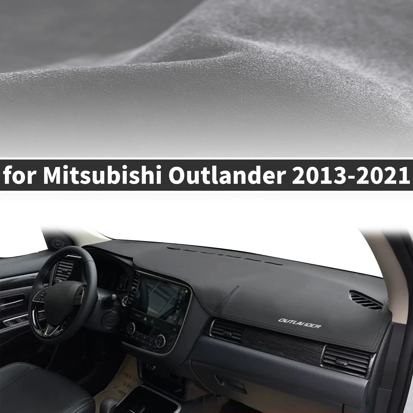 

fit for Mitsubishi Outlander 2013 2014 2015-2021 Car Accessories Dashmat Dashboard Cover Pad Protective Carpet DashMat Sunshade