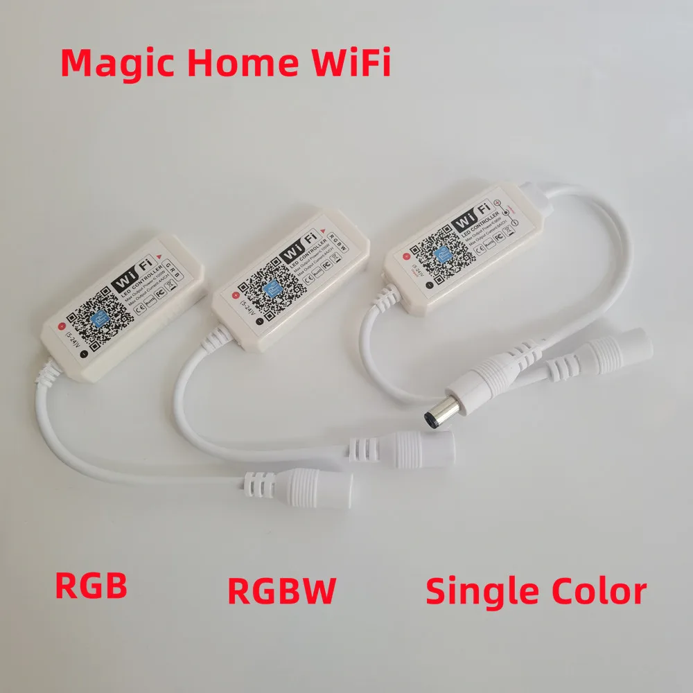 Magic Home DC5V 12V 24V Bluetooth-compatible Wireless WiFi Controller,RGB/RGBW IR RF LED Controller for WS2811 WS2812 led strip