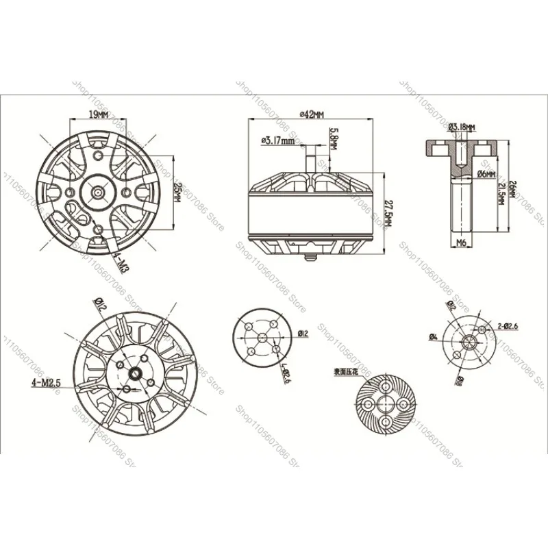Suitable for Drone Motor ML3510 700KV Brushless Motor, Model Aircraft Power Multi-axis Four-axis Plant Protection Machine