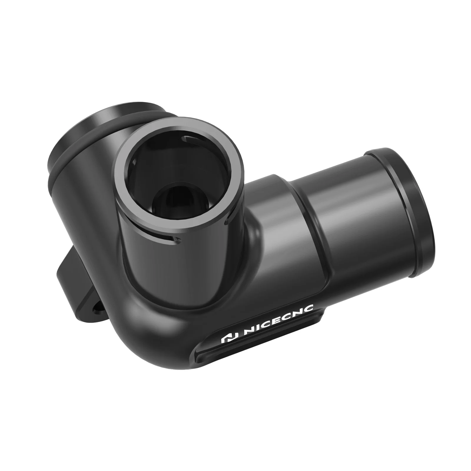 NICECNC Kühlmittelanschluss aus Billet 6061-T6 Aluminium für Yamaha YZ 450F 450F WR450F 2024-2026 YZ450F 2023-2026, Schwarz – Detail 10