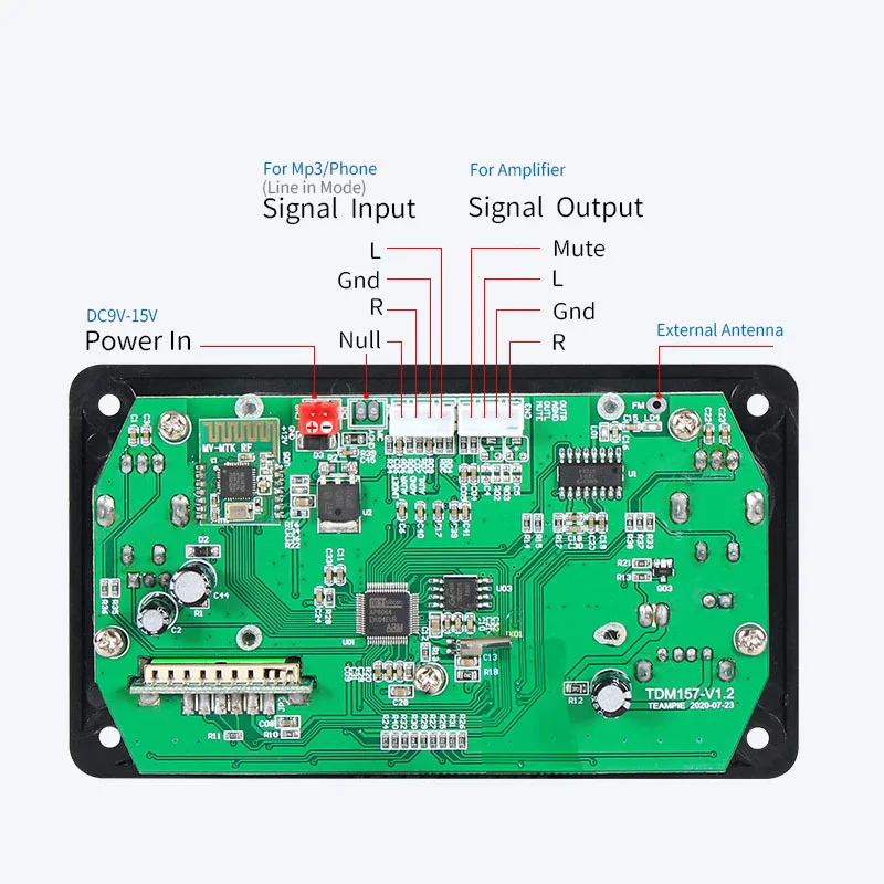 MP3 LCD Player Bord Blutooth Digital Audio Player USB SD BT Musik Decoder Modul TDM157 Für Verstärker