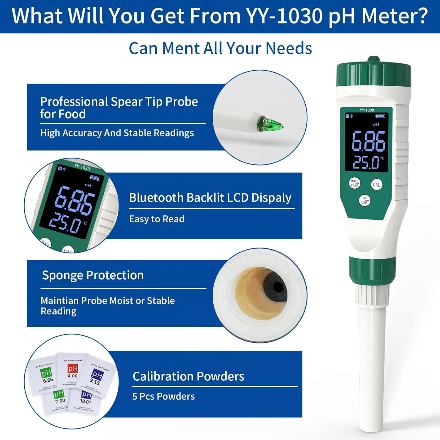 Analisador digital de álcalis, testador de massa, ph, solo, bluetooth, detector de ph, inteligência, pele, qualidade da água, caneta, bluetooth, medidor de ph de alimentos