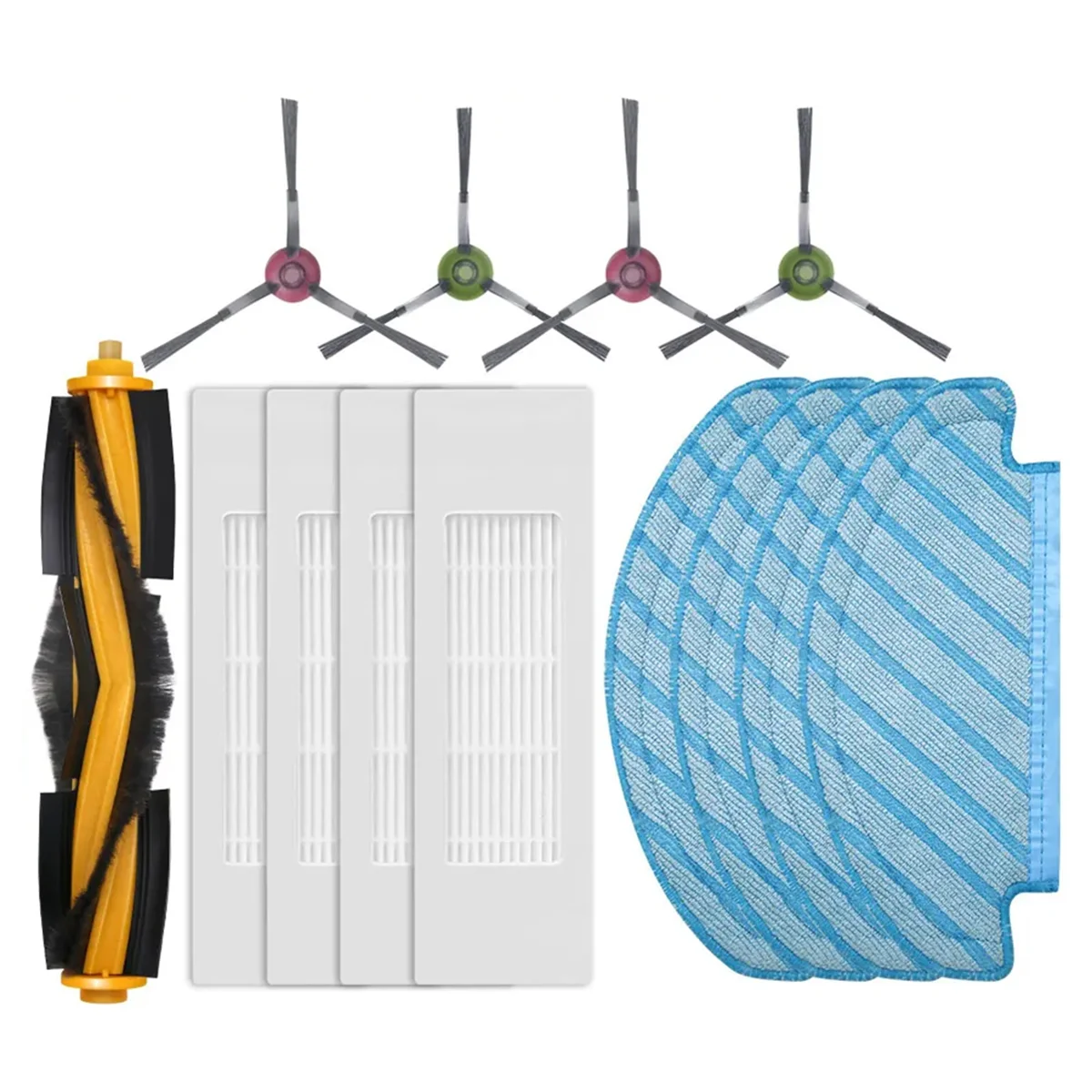 For Ecovacs Debot N10 / N10 Plus Roller Side Brush Hepa Filter Mop Cloths Robot Vacuum Cleaner Accessories#A66K
