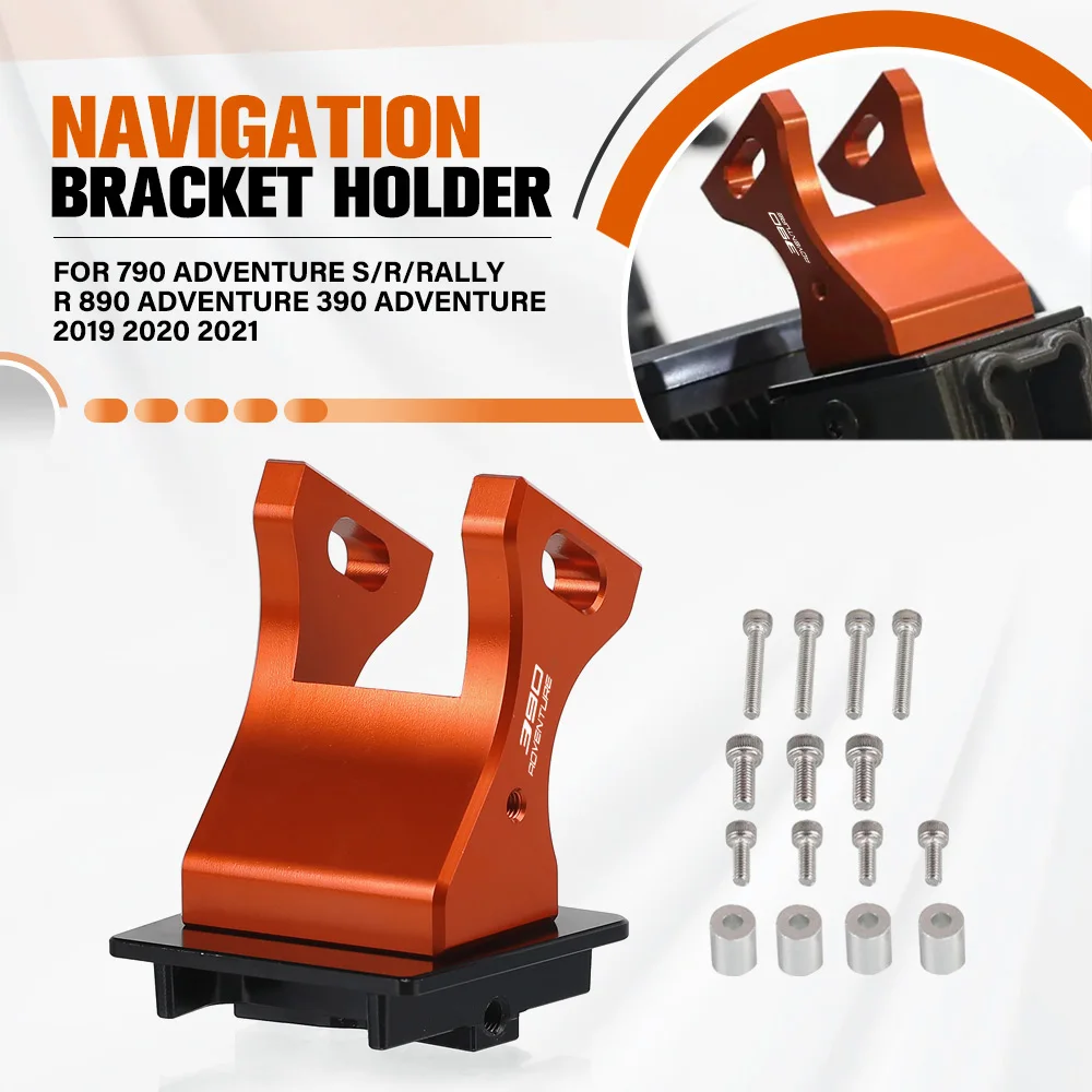 

For 790 Adventure S/R/Rally R 890 Adventure 390 Adventure 2019 2020 2021 CNC Smart Phone GPS Navigation Plate Bracket Handlebar