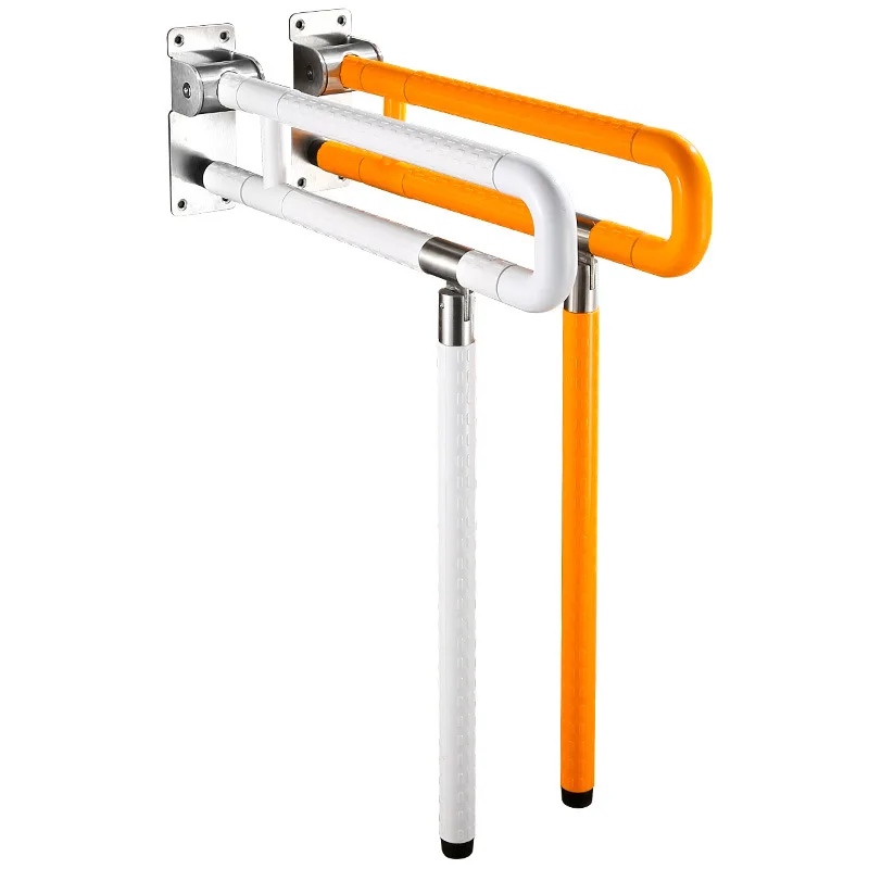 Restroom toilet folding handrail, toilet barrier-free  safety handle , non-slip stainless steel railing