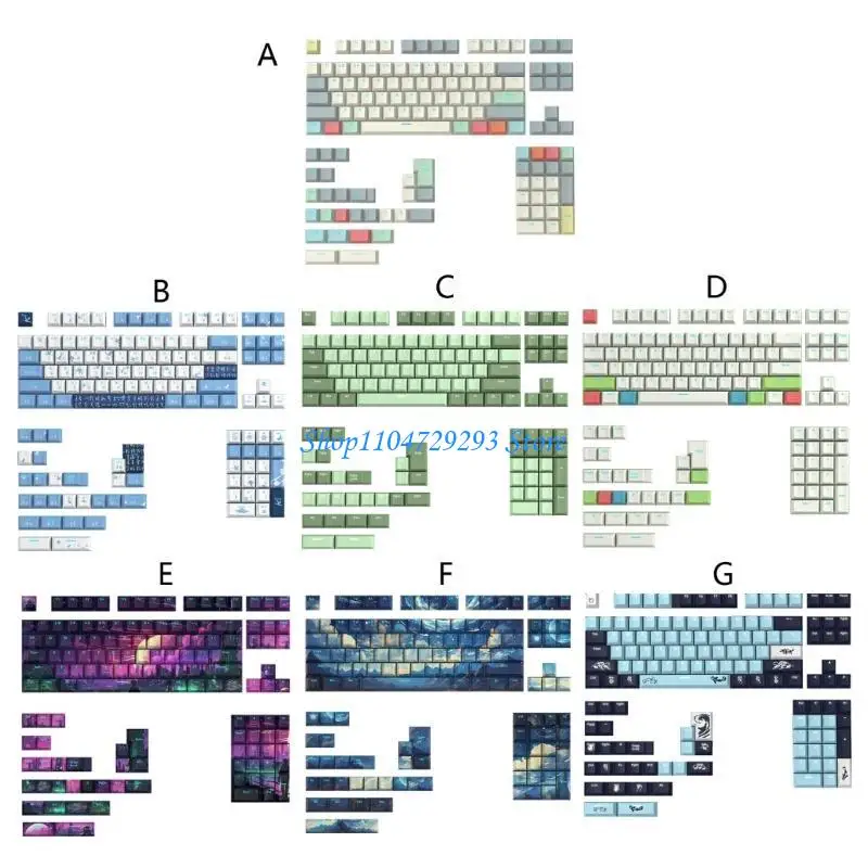 Y2GD 135PCS Two-color Injection Backlit Keycaps PBT Keycap for Mechaniacal Keyboard