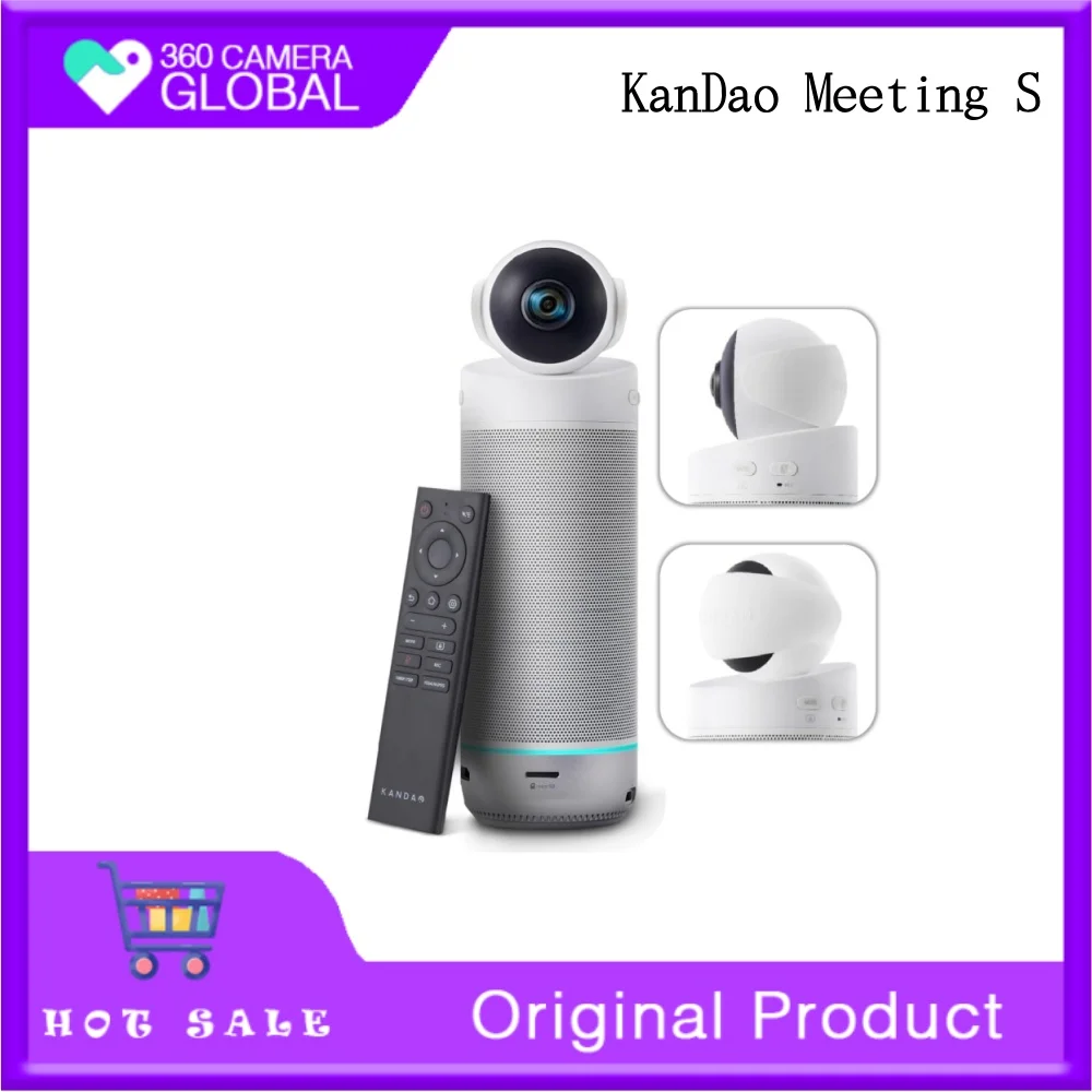

KanDao Meeting S - 180° Standalone Video Conferencing Camera, Microphone & Speaker Video Audio 4-in-one Meeting Camera