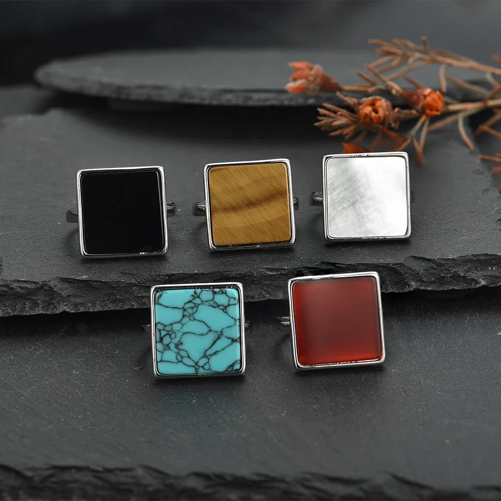 Women's 925 Sterling Silver Ring with Rhodochrosite