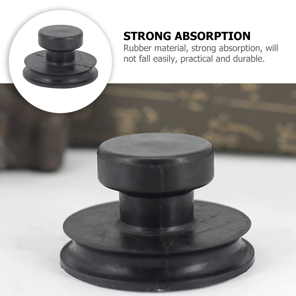 مقبض شفط مطاطي أسود سعة تحميل 20 كجم أداة رفع محمولة لوعاء الغناء حماية وعاء الصوت المطاطي العرض