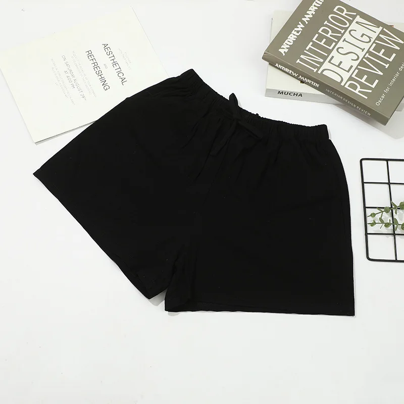 2026 Neue Damen Baumwoll-Leinen-Shorts Sommer Lässige Einfarbige Shorts mit Taschen Weites Bein Mode Alltagstaugliche Lockere Sport-Kurzhose – Detail 5