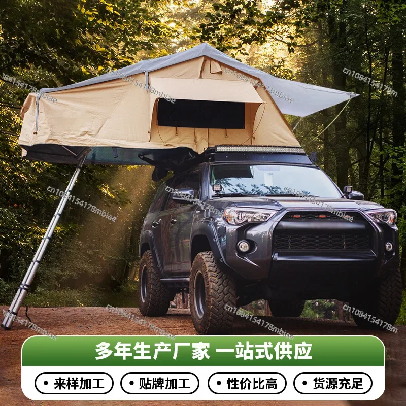 Outdoor self-driving tour car tent camping Oxford cloth thickened waterproof and windproof soft top speed-driving roof tent