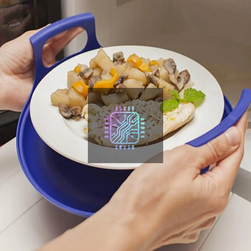 New Anti-deformed Microwave Plate Tray Home Cooking Supplies PP Microwave Plates Holder For Bowls, Easy to Clean Steam Holder