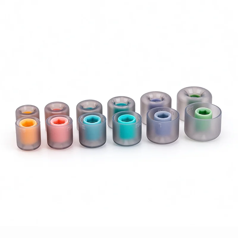 DUNU S&S PRO Eartips Stage&Studio Flexible Straight-Wall Silicone Eartips Hexagonal acoustic flow channel 3 Pairs Pack