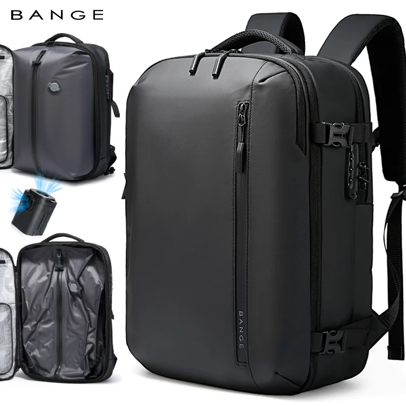 BANGE Hot Travel Casual Backpack 16 inch Vacuum Compression Laptop Backpack Anti-Theft School Backpack Hiking Business Backpacks
