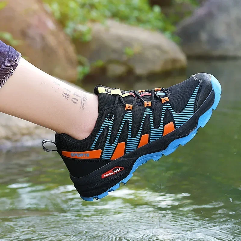 Hiking Shoes Men Women Waterproof Trekking Sneakers Lace-up Climbing Trainers Walking Hunting Tactical Boots Big Size 47
