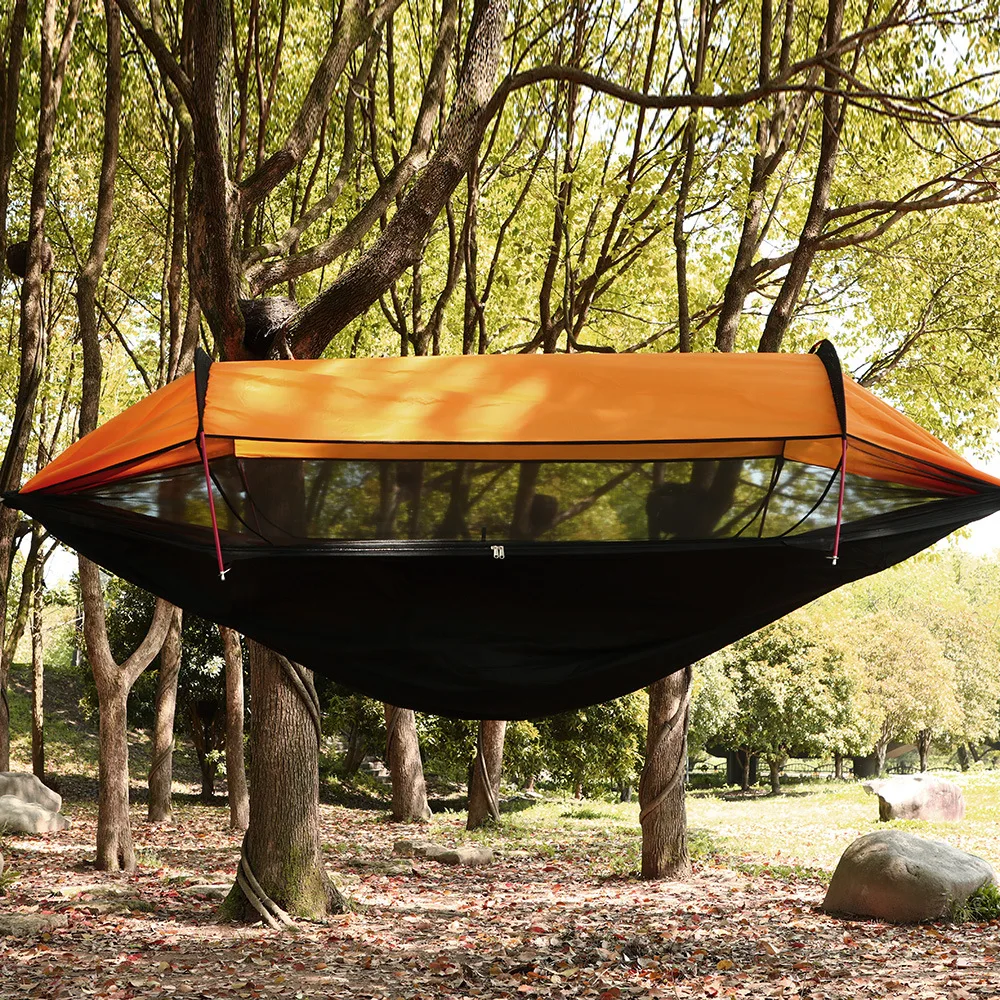 

Push-Pull Anti-Rollover Hammock with Mosquito Net, Hanging Chair for Two Person, Camping Swing, Indoor and Outdoor, New