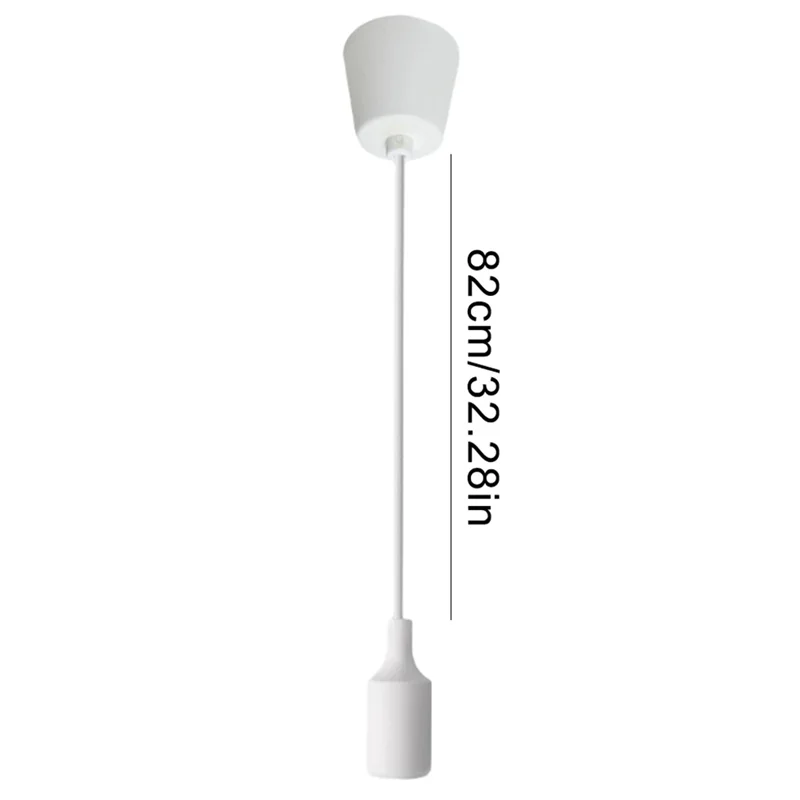 A26F-E27 ที่วางโคมไฟแขวนสำหรับห้องครัวห้องรับประทานอาหารเพดานไฟ LED ซ็อกเก็ตฐานซิลิโคนโคมไฟจี้ฐาน