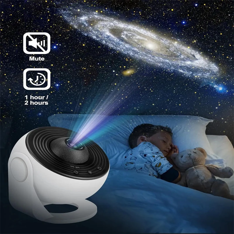 Imagem -04 - Led Night Light Galaxy Star Projetor Planetário Starry Sky Lamp Quarto Teto Decoração do Quarto Presentes Infantis 13 em 1