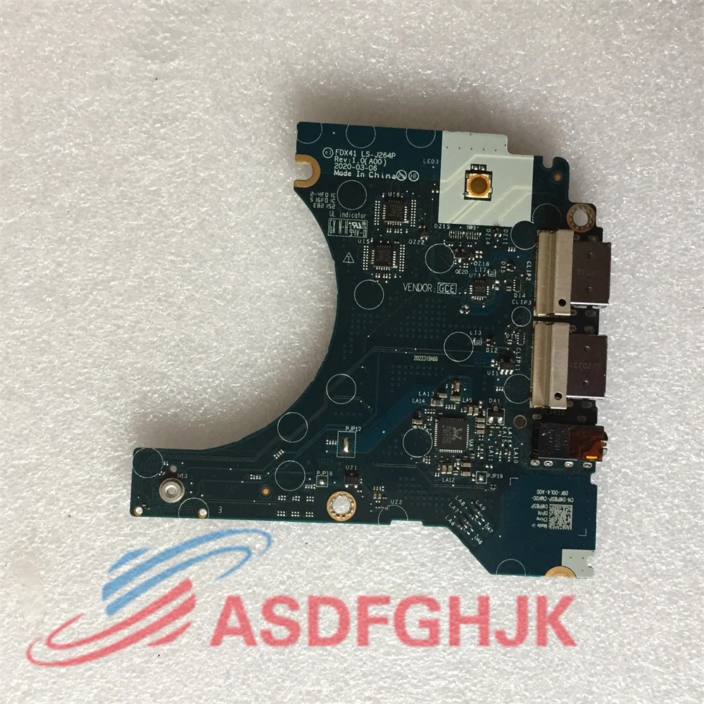 For Dell Latitude 7410 LS-J264P 0WP85P WP85P USB audio port I/O circuit board test OK