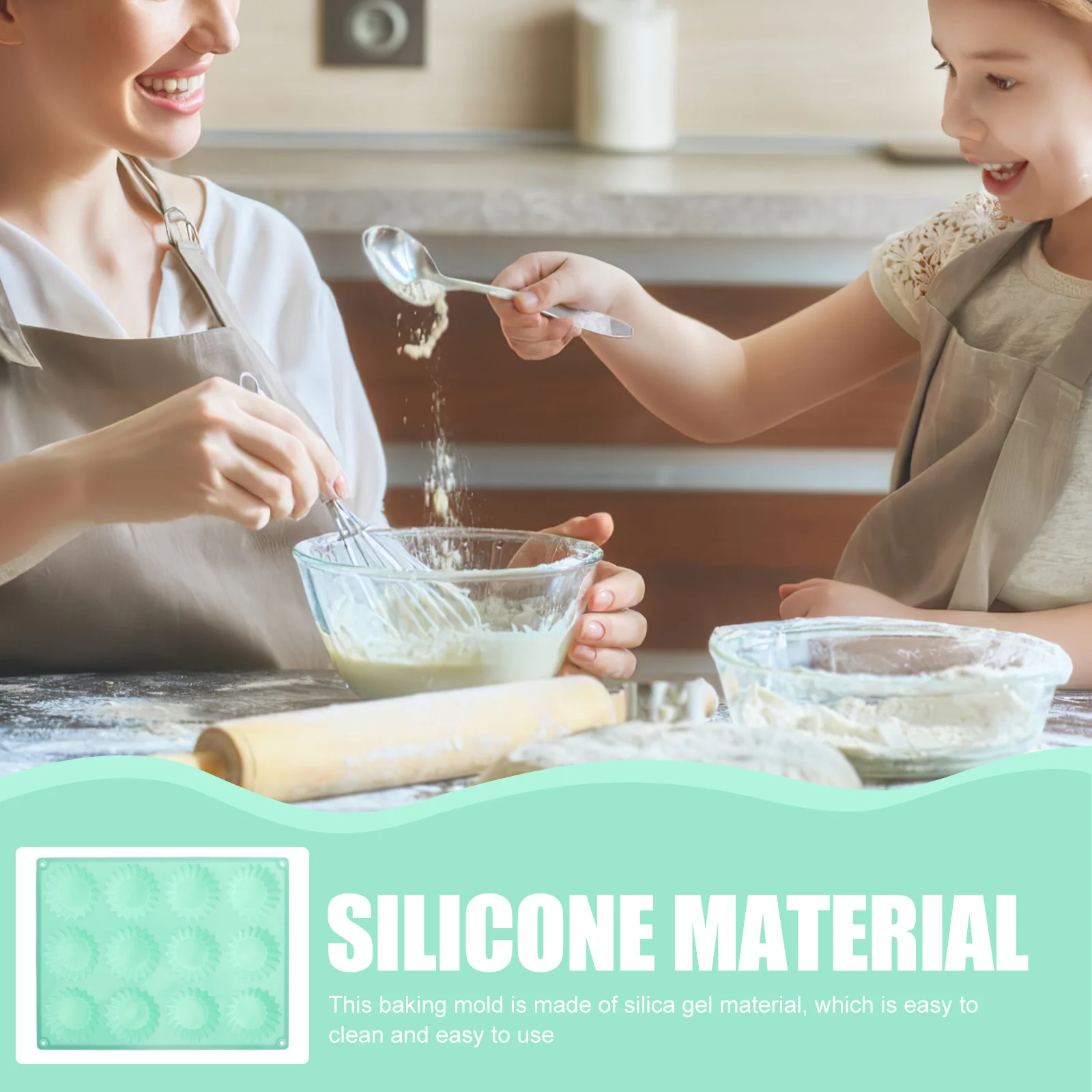 Mini molde de silicona para tarta, molde para taza de muffin de 6 cavidades para hornear dulces de Chocolate, postres Diy, moldes de silicona para dulces, cocina, 3 uds.