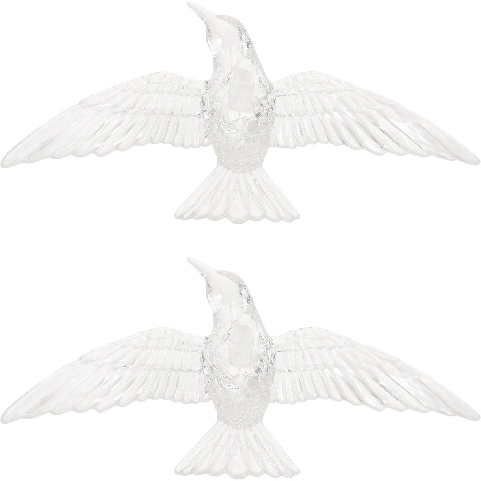 

2pcs Crystal Ornament 14cm 10cm Transparent Hanging Decor for Pentecost Decorations Wedding Home Bedroom Garden