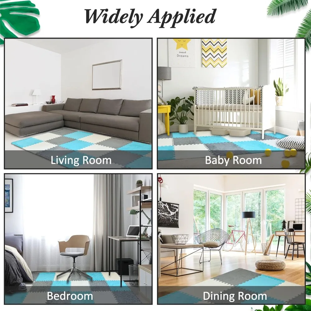 10/20 قطعة الطفل أفخم سجادة ألغاز مربع عدم الانزلاق مريحة تلعب حصيرة BPA الحرة مناسبة لغرفة المعيشة وغرفة نوم الديكور