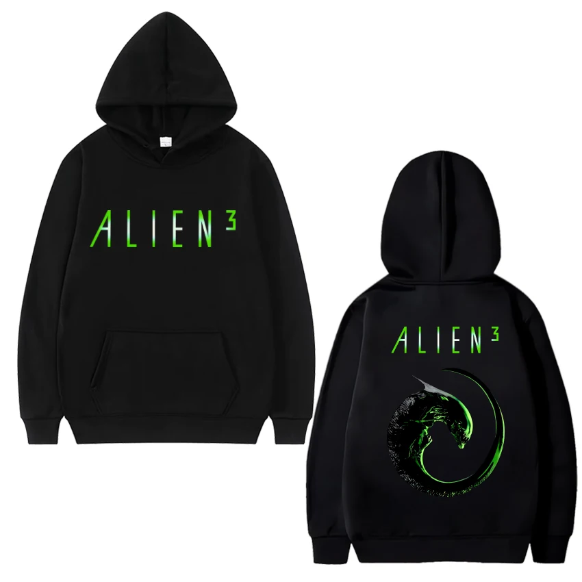 

Hot sale Alien 3 gothic Double Sided Printed Hoodie 2024 Men Women personalization Sweatshirt Unisex Fleece Long sleeve pullover