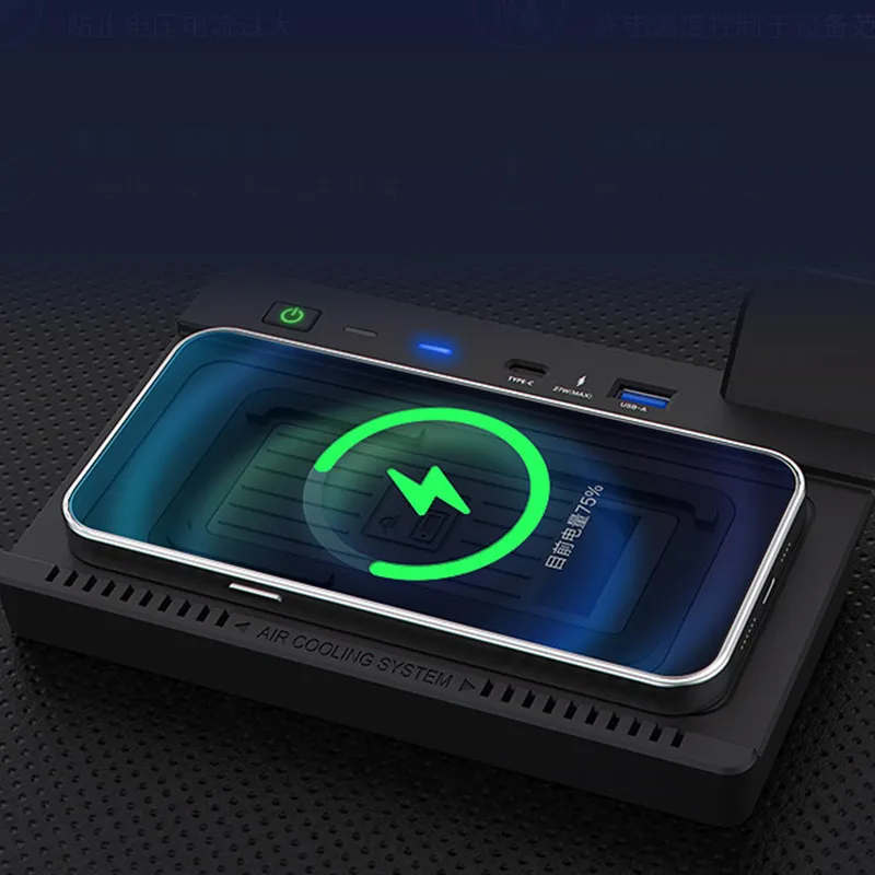 شاحن سيارة لاسلكي لملحقات Vw Tavendor 2023 15 وات محول لوحة شحن سريع للهاتف تعديل داخلي قطع غيار السيارات