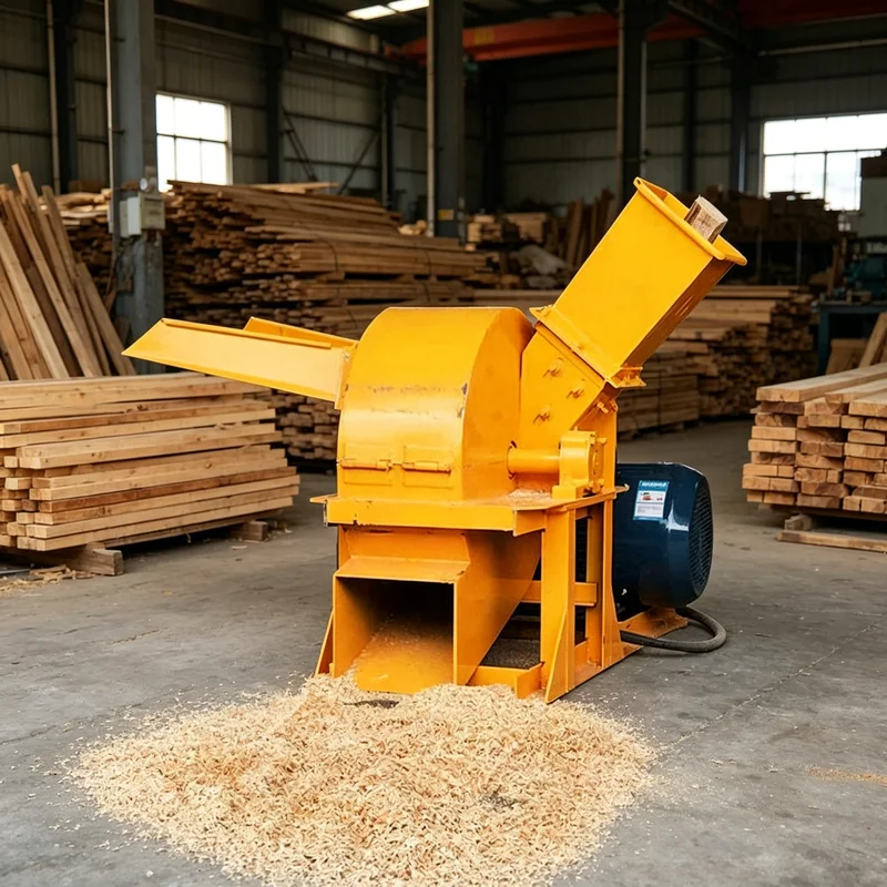 

Wheeled Mobile Wood Shredder Heavy Duty Yard Log Chipper for Construction Waste Timber