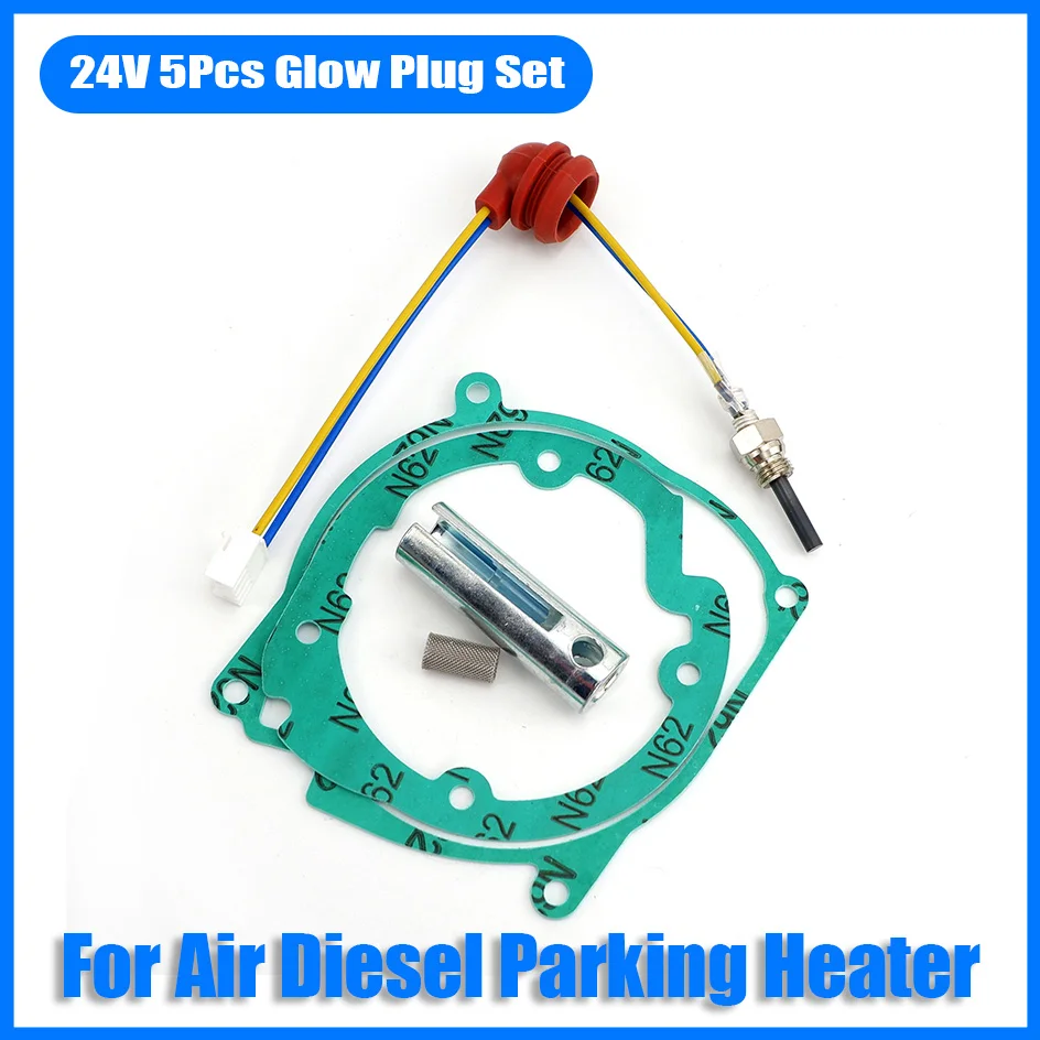 Air Diesel Heater 24V Ceramic Glow Plug Burner & Blower Gasket Strainer Key Tool For 3-8kw Car Truck Caravan Camper