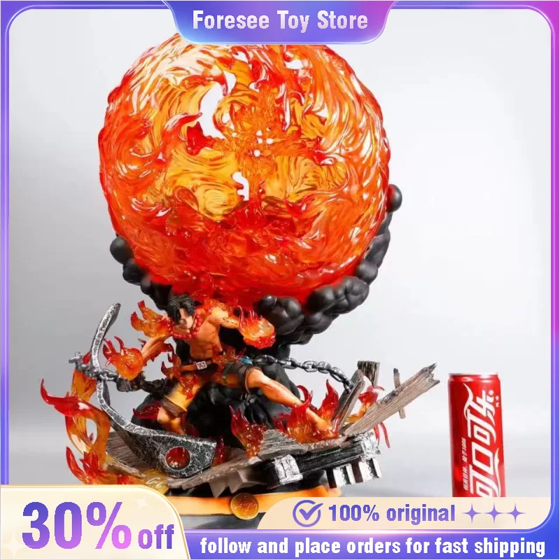 

56cm Anime ONE PIECE Portgas·D· Ace Action Figurine GK Statue Pvc Collection Model Desktop Decor Toys for Kid Birthday Gifts