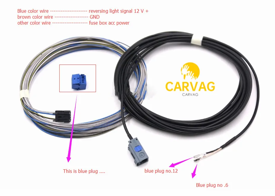 For MQB Tiguan Superb Octavia Seat Leon Jetta Golf 6 Lowline MIB Radio Rear View Camera Wires RVC Cables