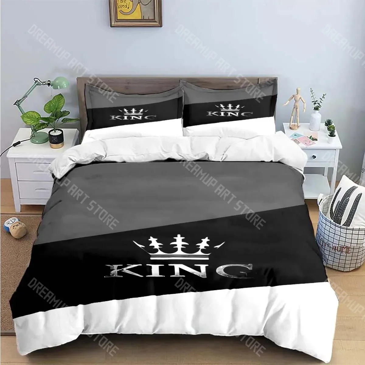 2026 Hot Sale Fashion King Queen Bedding Set Single Twin Full King Size Cute Animals Bed Linen Adults Teens Bedroom Luxury Gift
