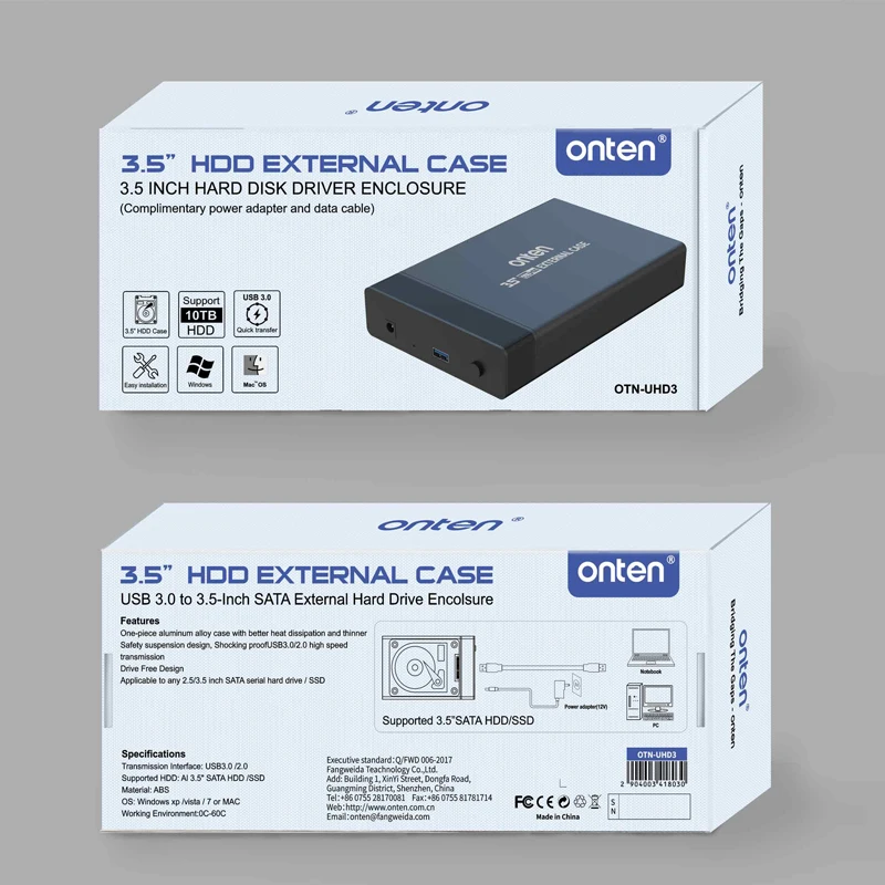علبة محرك الأقراص الصلبة الخارجية صندوق القرص الصلب محطة إرساء القرص الصلب USB إلى 3.5 بوصة SATA /HDD/SSD محول نقل عالي السرعة