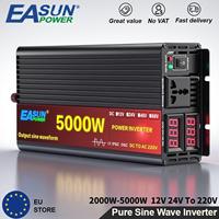 3000W 4000W 5000W Sine Inverter Car DC 12V 24V AC 220V 50Hz LED Display Power Converter