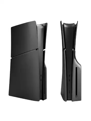 Placa de substituição para playstation 5 slim digital/unidade óptica versão capa protetora rígida para ps5 slim faceplate escudo preto