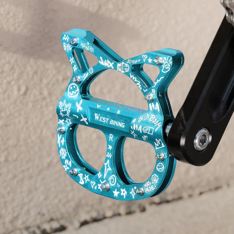 

WEST BIKING 3 Bearing Cat-shaped Pedal 14mm Aluminum Alloy Chrome-Moly Steel Axle Core Lightweight Road bicycle Pedals BMX Parts